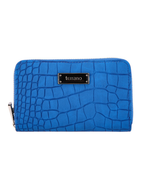 Monedero Brasil II Croco Azul Electrico