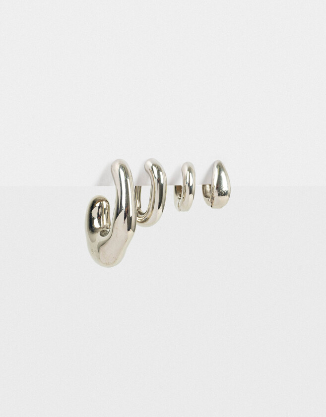 Bijou Cuff Chunky Edition Set De Argollas Chunky - Plateado
