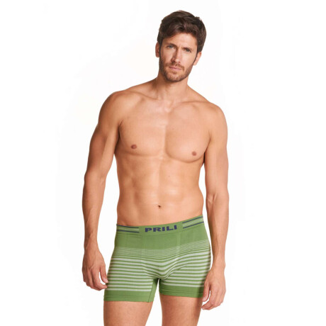 Boxer rayas melange Verde lago