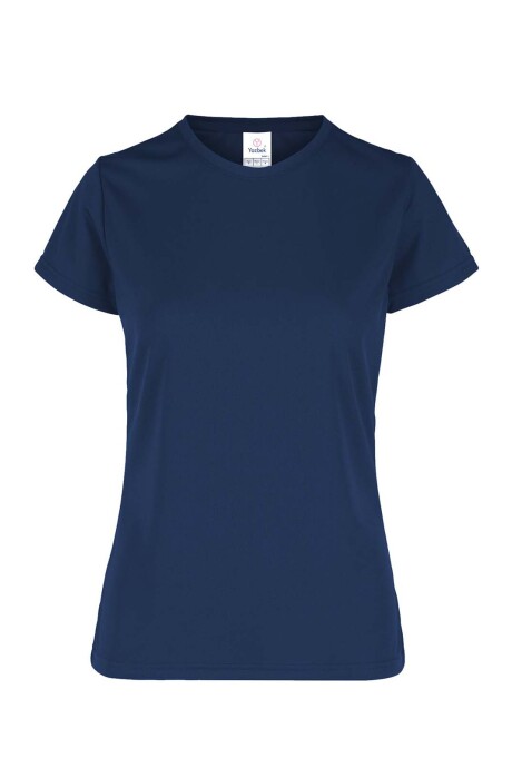 Camiseta a la base dry fit dama Azul marino