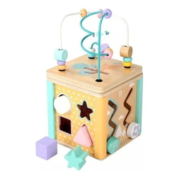 Cubo KABI 5 en 1 madera - colores pastel Cubo KABI 5 en 1 madera - colores pastel
