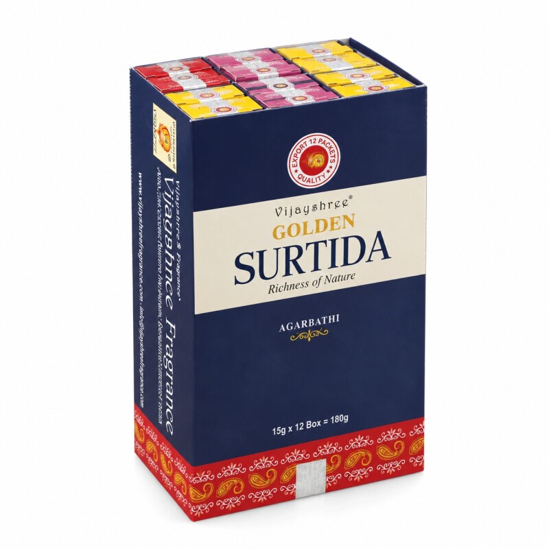 INCIENSO VIJAYSHREE CAJA X12 Golden Nag Caja Surtida