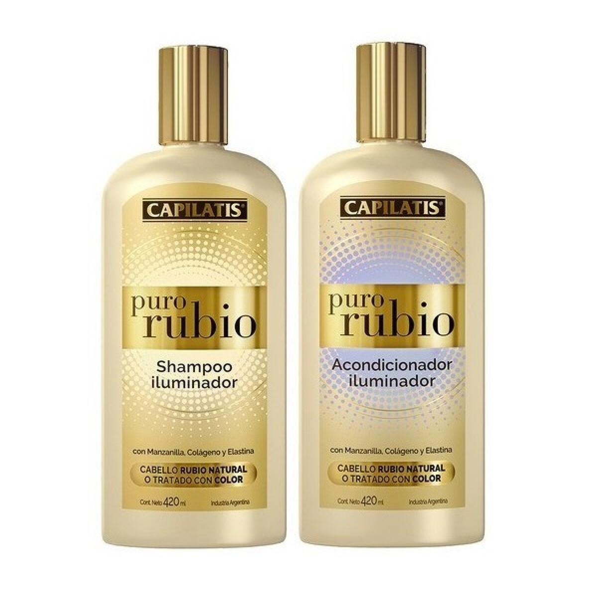Shampoo Capilatis Puro Rubio 420 Ml.+ Acondicionador 420 Ml. 
