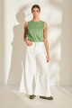 PANTALON WIDE XL LINEN SS27 Manteca Ibarra