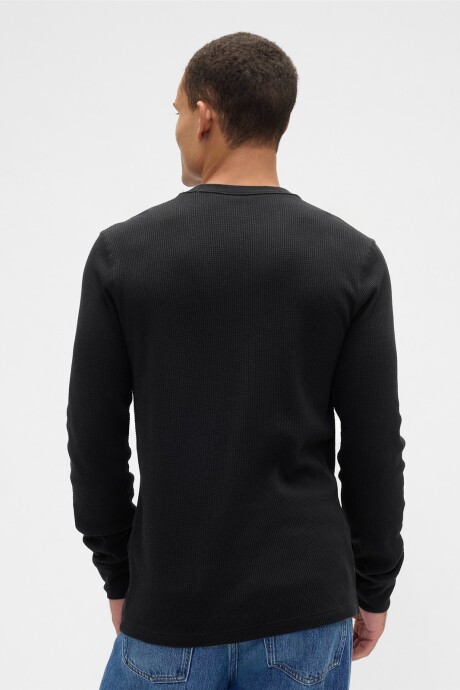 Remera Waffle Hombre Black