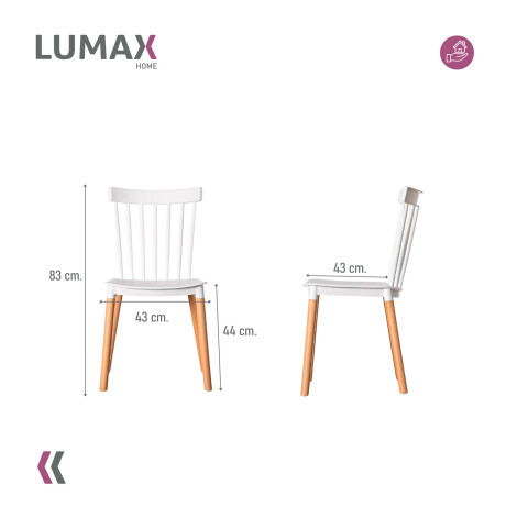 Silla Lizzy Lumax de comedor Super resistente Blanco