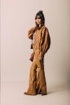 Formal Leather Pants Crocco Camel