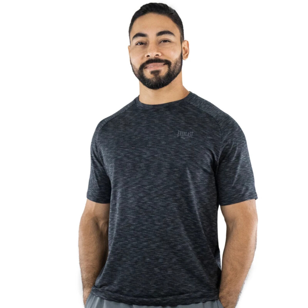 TSHIRT MEN POLY/SPX EVERLAST CORE GY M - BK 
