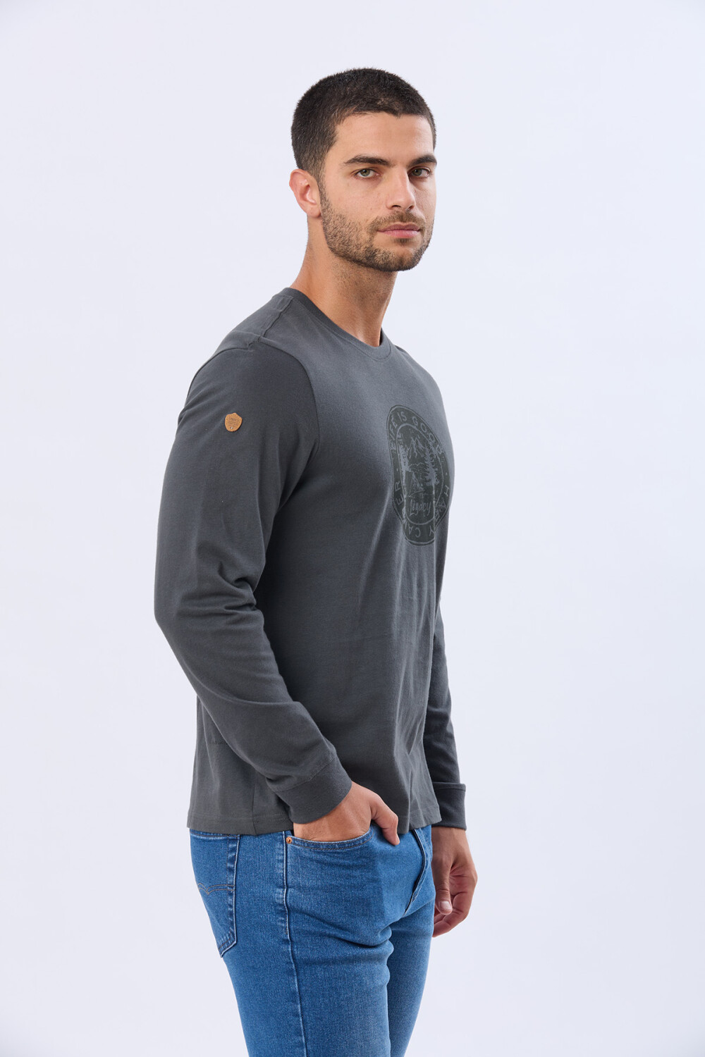 REMERA ESTAMPADA GRIS