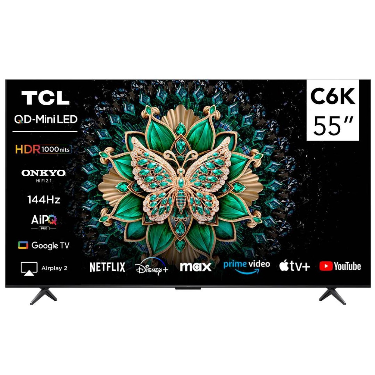 Smart TV TCL 55 QLED Mini Led 4K Google TV - 55C6K 