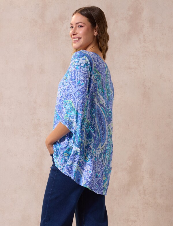 Blusa Gasa AZUL/MULTI