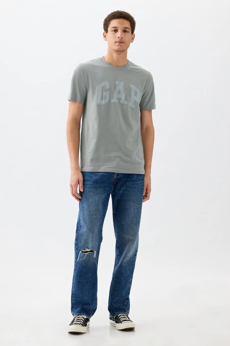 Remera Logo Gap Manga Corta Hombre Storm Cloud