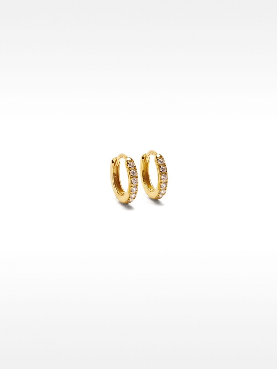 Aros Personalizables Plata 925 Con Circonitas dorado