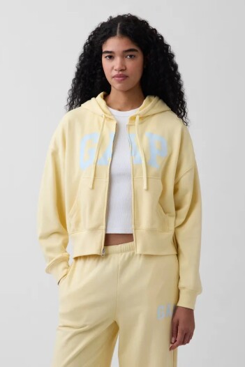 Canguro Con Cierre Logo Gap Mujer Maize