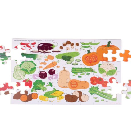 Puzzle madera para piso verduras