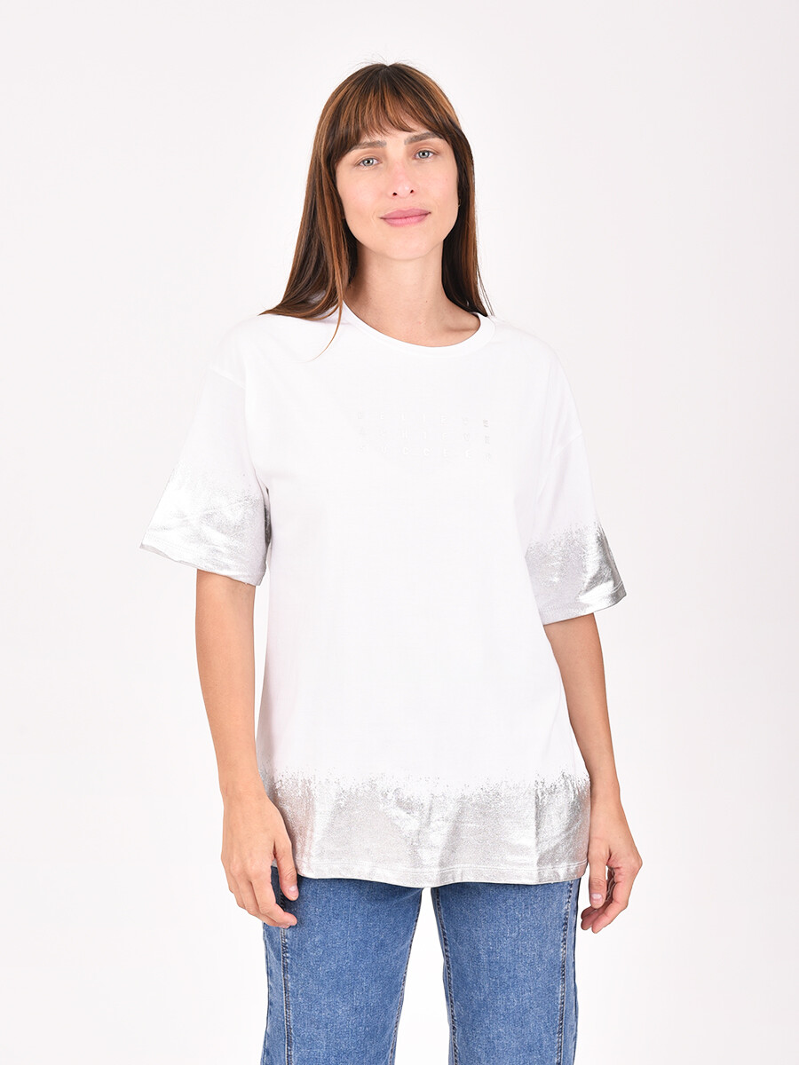 REMERA LIEVE - PLATEADO 