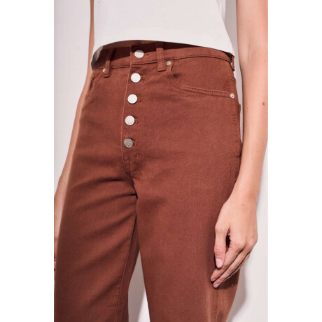 Jean Recto Botones Marron
