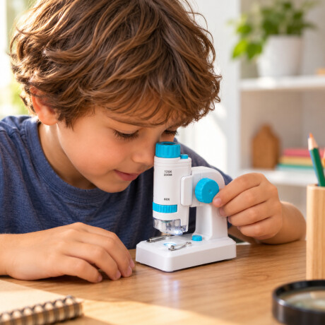 Microscopio infantil con accesorios Azul