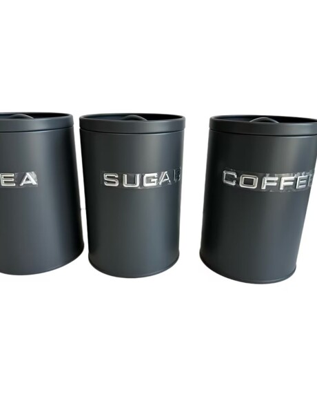 SET 3 RECIPIENTES AZU/TE/CAFÉ C/ASA 11x16CM GRIS SET 3 RECIPIENTES AZU/TE/CAFÉ C/ASA 11x16CM GRIS