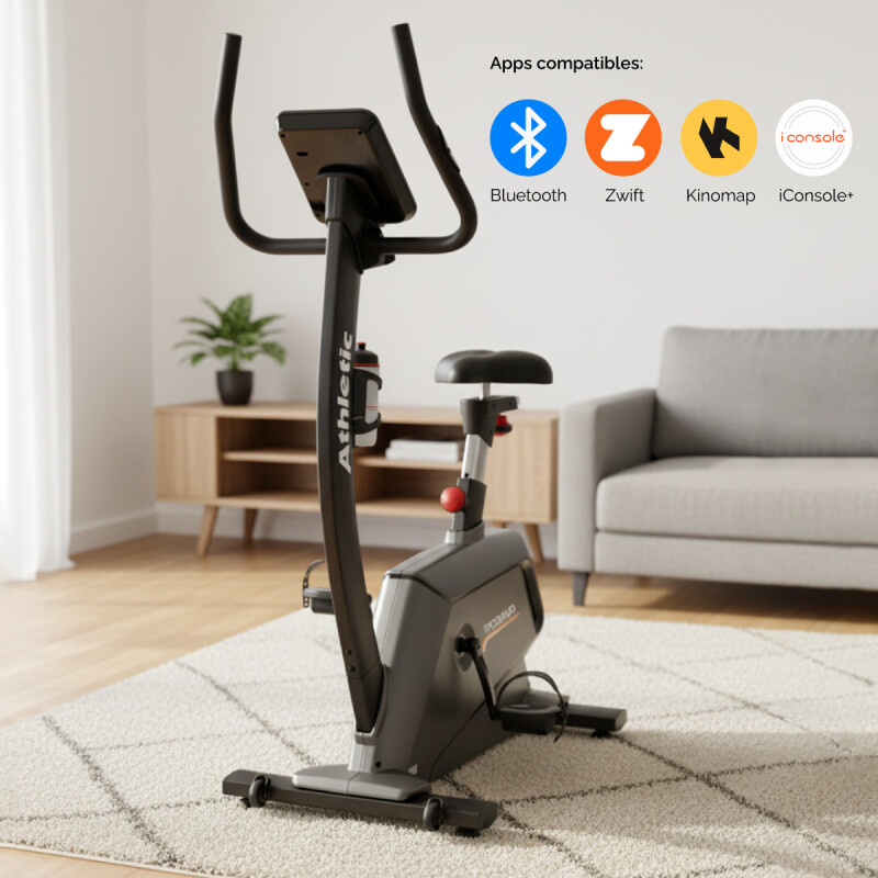 Bicicleta Ergométrica Vertical Athletic 1700BVP Bluetooth Negro