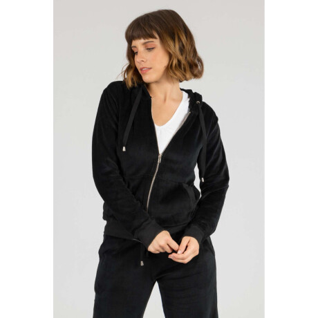 Campera velour Negro