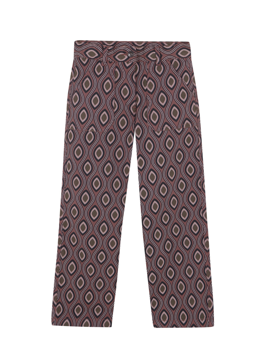 Pantalon De Twill Estampado Purpura