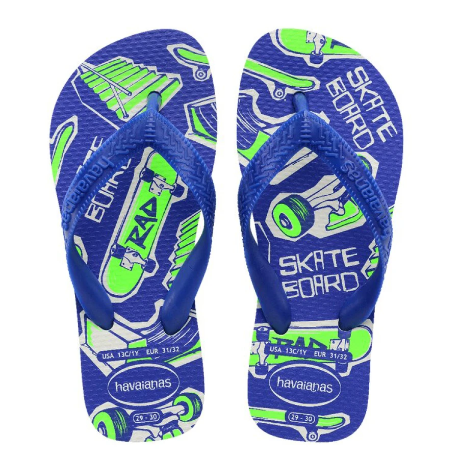 Sandalia de Niños Havaianas Kids Athletic Blanco - Azul Naval