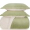 Acolchado Terciopelo y Corderito KARSTEN c/porta Almohada KING Sonata Verde