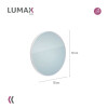 Espejo redondo de pared Lumax Diámetro 50cm Blanco
