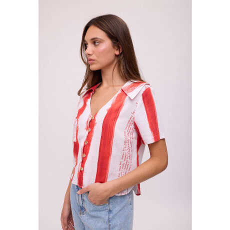 BLUSA FRESA PRINT Rayas Rojo