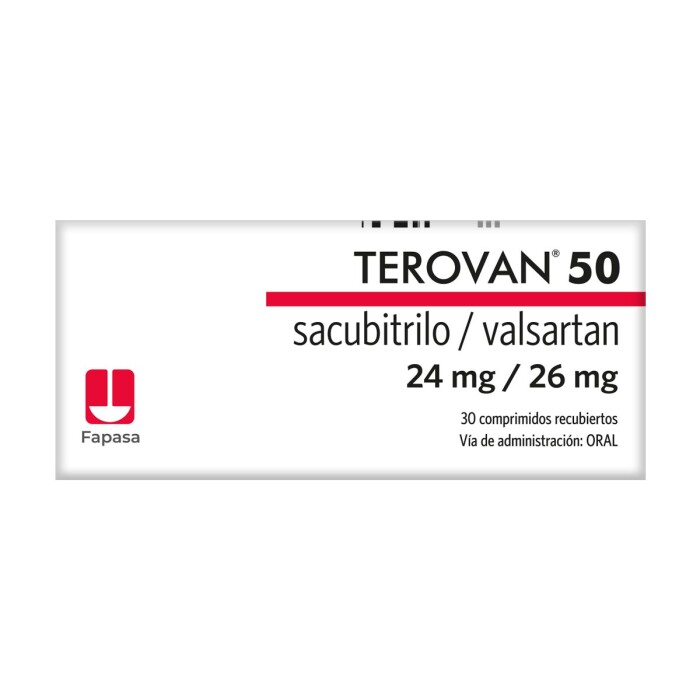 TEROVAN 50 MG. CJ X 30 COMP. REC. única