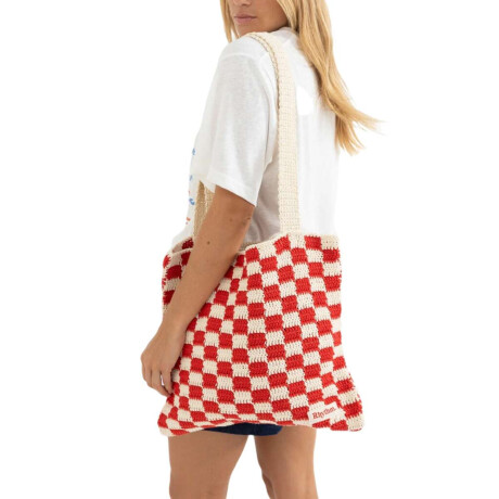 Bolso Rhythm Lola Check Crochet Tote Multicolor