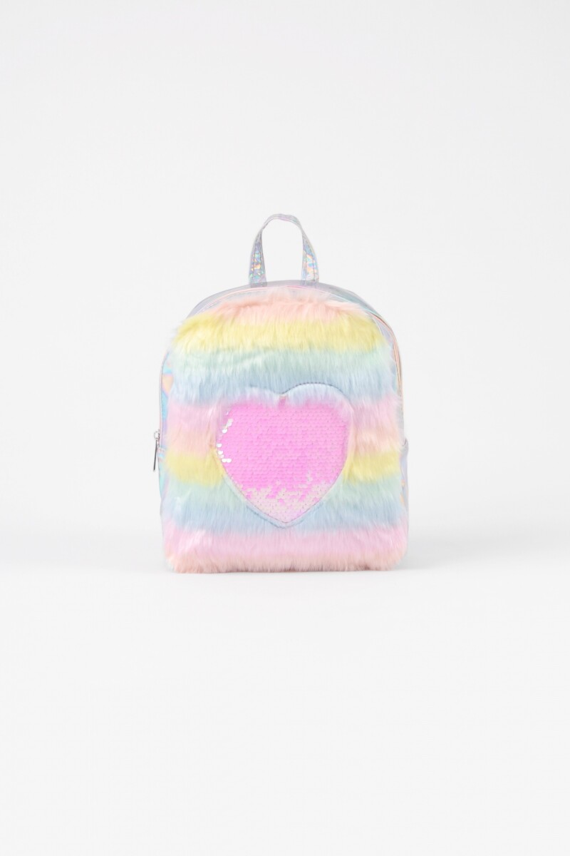 Mochila pelo corazon MULTICOLOR