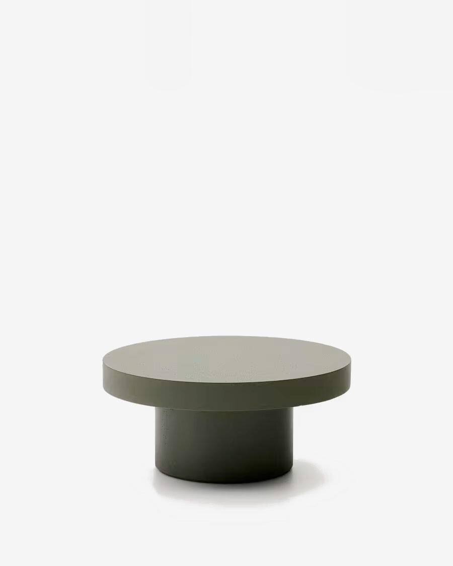 Mesa de centro Aiguablava de cemento verde Ø 66 cm verde Ø 66 cm