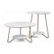 Set Mesa Ratona + Mesa Auxiliar Living Nordico Blanco