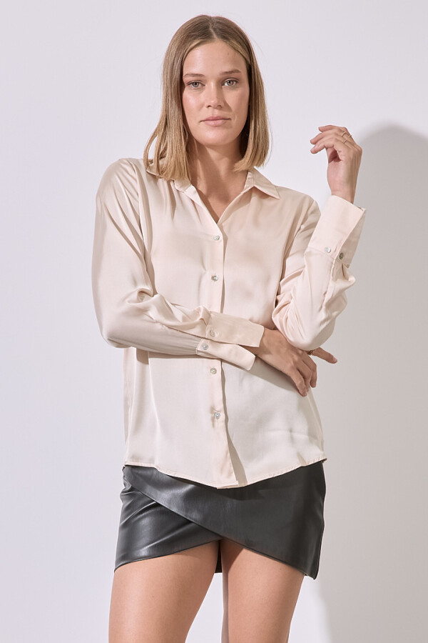 Camisa Saten BEIGE