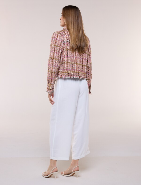Chaqueta Tweed Con Lentejuelas ROSA/MULTI