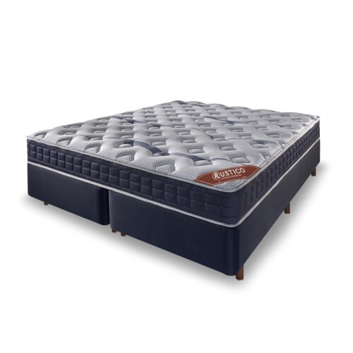 Conjunto Sommier Queen - Rustico - Espuma D60 Conjunto Sommier Queen - Rustico - Espuma D60