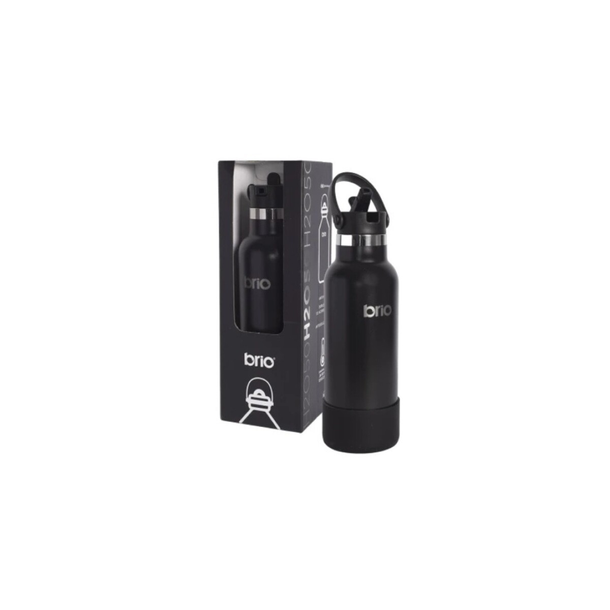 BOTELLA TERMICA BRIO 500ML NEGRO - NEGRO 