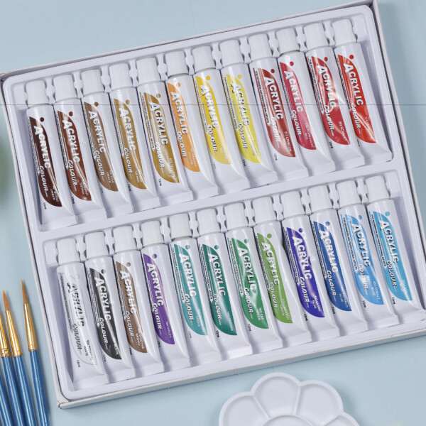 Set Arte Infantil 39 Piezas Caballete Pinceles Pinturas Accs Variante Color Rojo