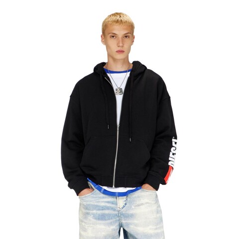 Polera Para Hombre S-Boxt-Zip-Hood-Div Negro