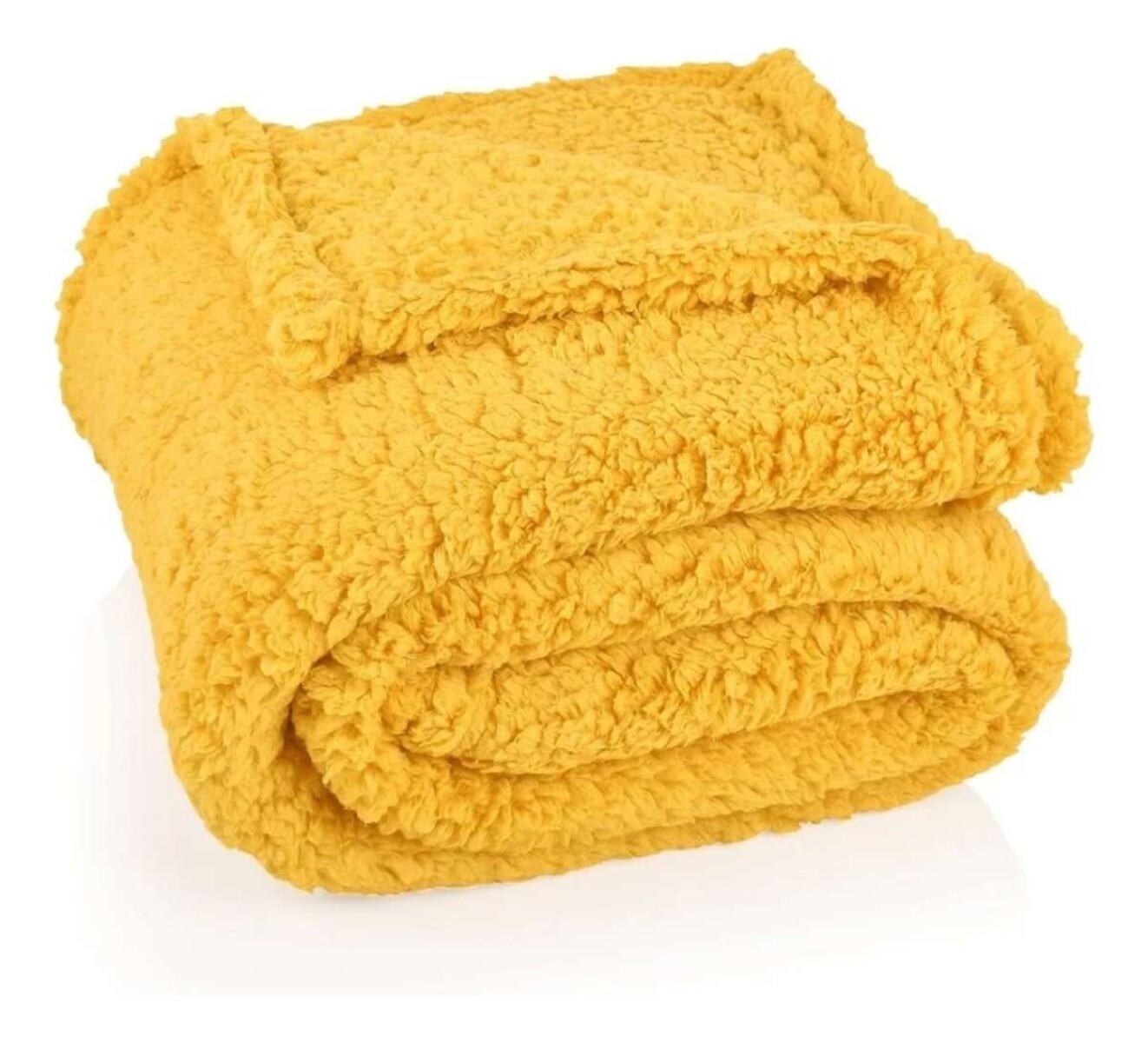 Manta Corderito 2 Plazas180x200cm - Amarillo 