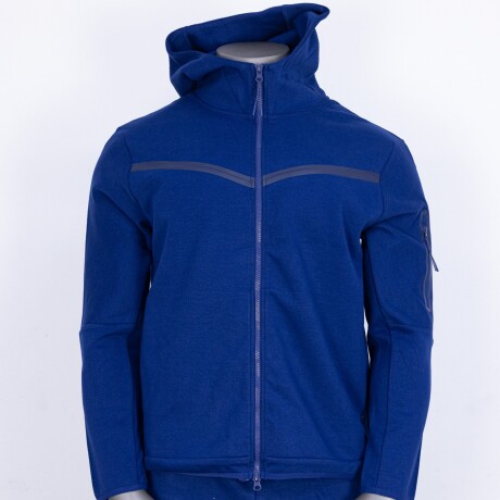 Campera Menpi Alta Calidad Moda Hombre Deportivo C/Capucha Azul S/C