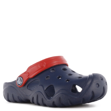 Zueco de Niños Crocs Swift Water Kids Azul Marino - Rojo