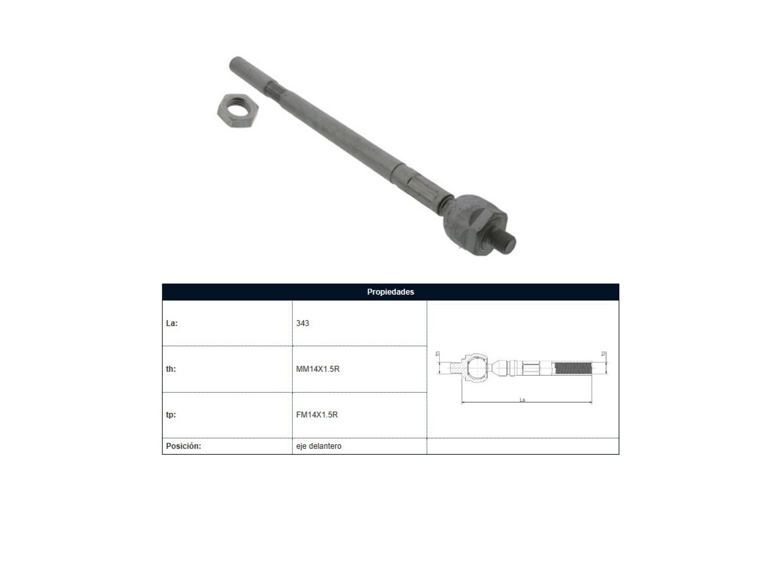Mate Citroen C4, Peug 307 00-25 Der/Izq 