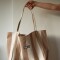 MAXI BOLSO RAYAS BLANCO Y BEIGE