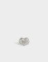 Anillos Medianos y Grandes Metal diferenciado Anillo Con Corazón - Plateado