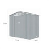 Galpón prefabricado Reforzado 2 Puertas ARCHER A Aluminio
