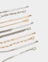 Pulseras Flexibles Sets Multi Cadenas Pulseras Flexibles Sets De Metal - Combinacion Bicolor