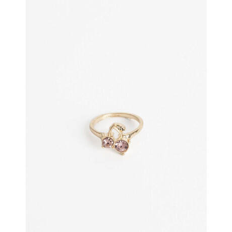 Anillo Metal Con Charm Dorado